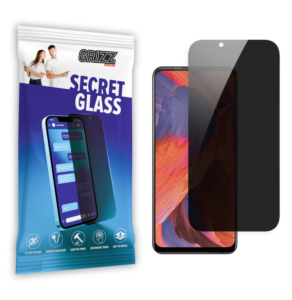 Sekretne szkło hybrydowe do Oppo A73 prywatyzujące Grizz SecretGlass