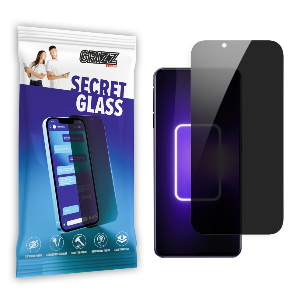 Sekretne szkło hybrydowe do Realme GT Neo5 prywatyzujące Grizz SecretGlass