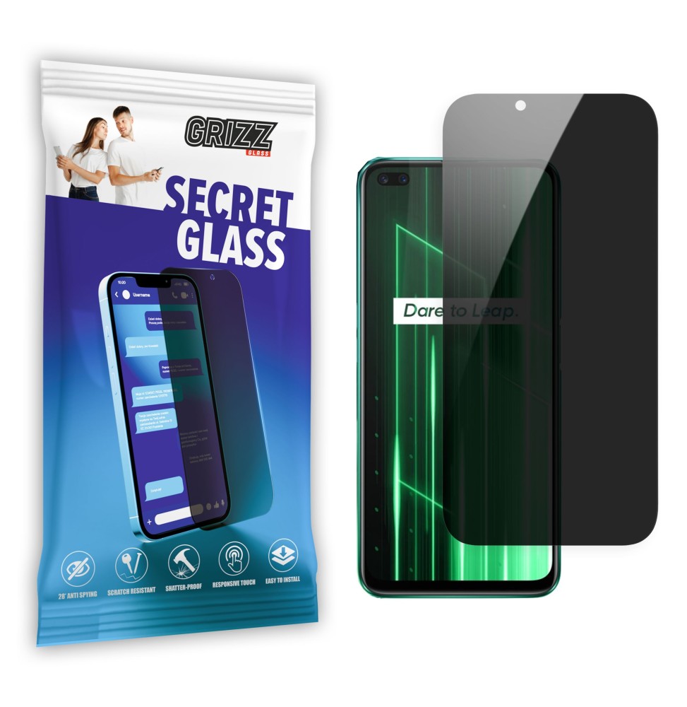 Sekretne szkło hybrydowe do Realme X50 5G prywatyzujące Grizz SecretGlass