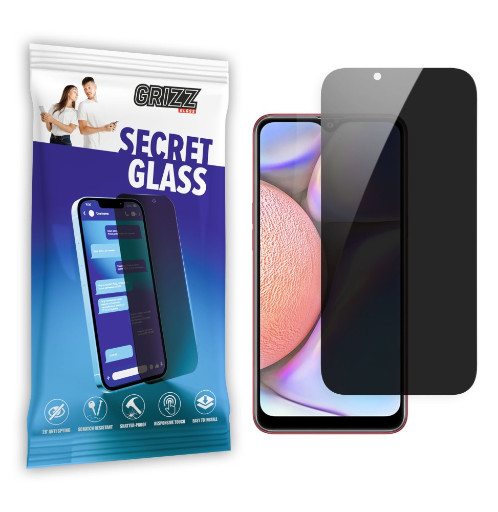 Sekretne szkło hybrydowe do Samsung Galaxy A10s prywatyzujące Grizz SecretGlass