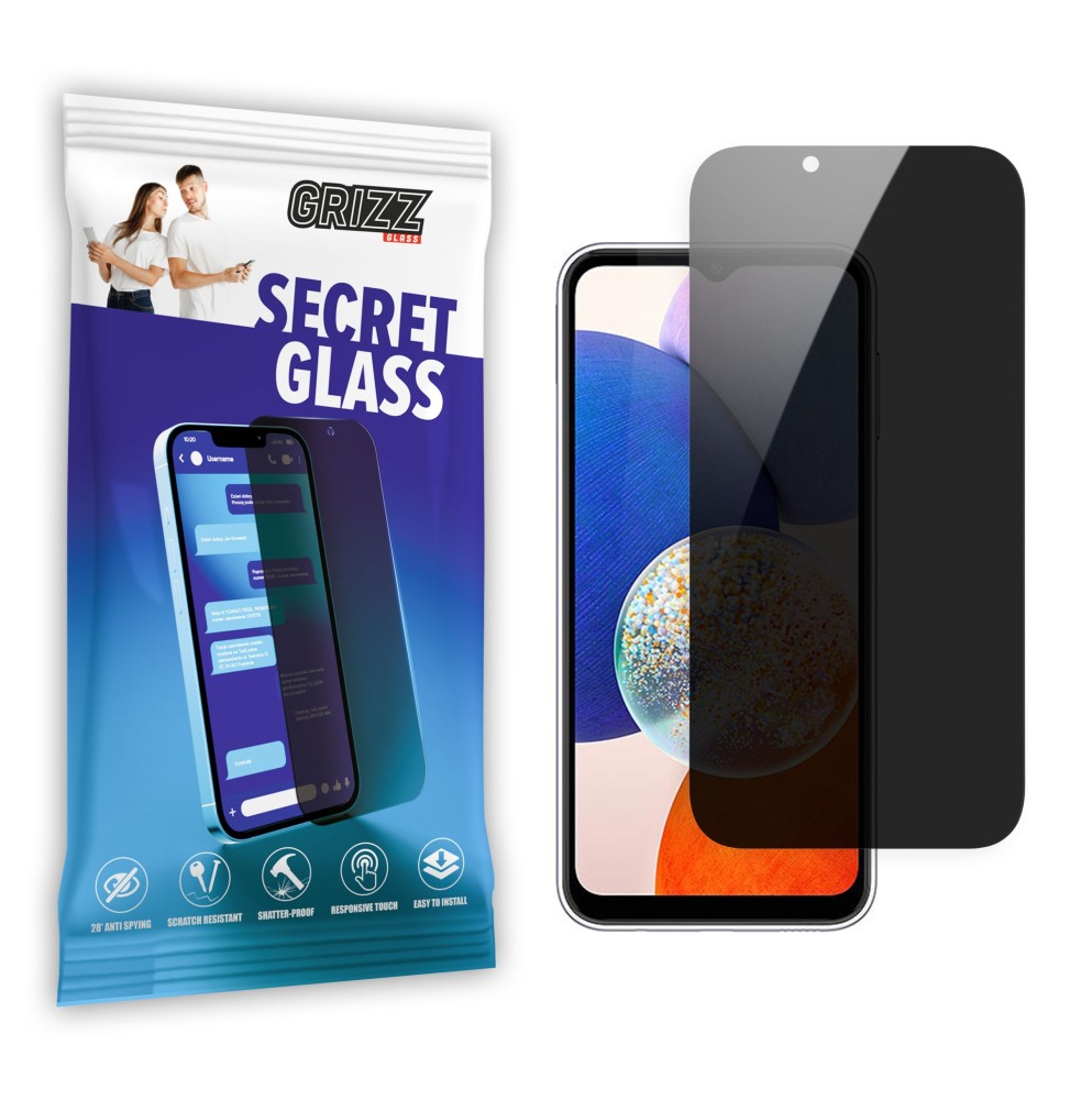 Sekretne szkło hybrydowe do Samsung Galaxy A13 5G prywatyzujące Grizz SecretGlass