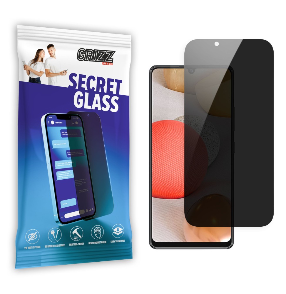 Sekretne szkło hybrydowe do Samsung Galaxy A42 5G prywatyzujące Grizz SecretGlass