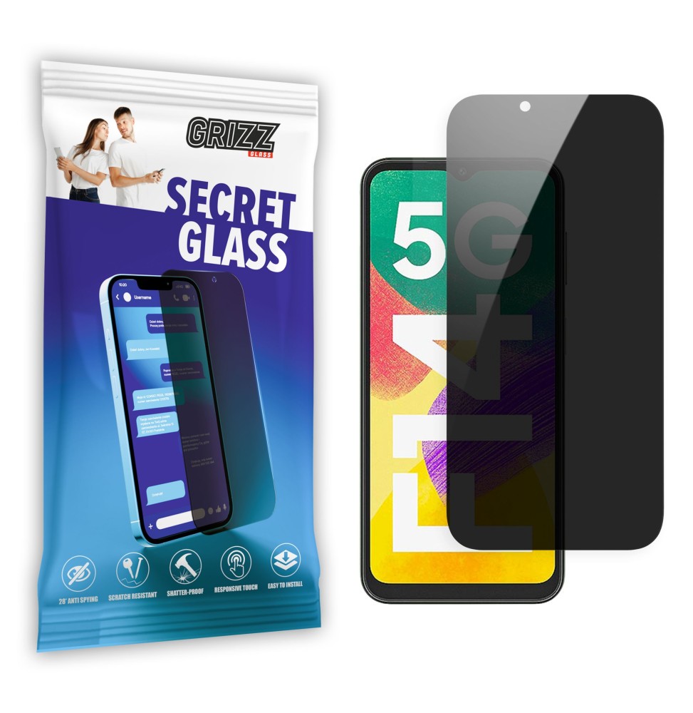 Sekretne szkło hybrydowe do Samsung Galaxy F14 prywatyzujące Grizz SecretGlass