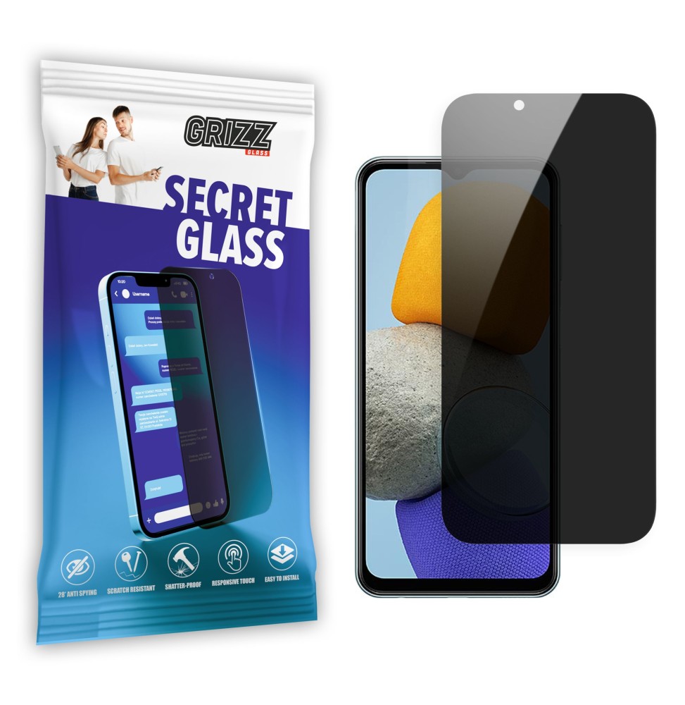 Sekretne szkło hybrydowe do Samsung Galaxy M23 prywatyzujące Grizz SecretGlass