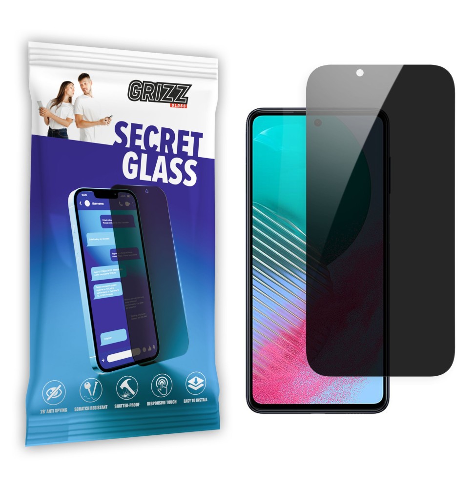 Sekretne szkło hybrydowe do Samsung Galaxy M54 prywatyzujące Grizz SecretGlass