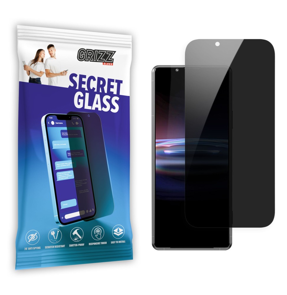 Sekretne szkło hybrydowe do Sony Xperia Pro-I prywatyzujące Grizz SecretGlass