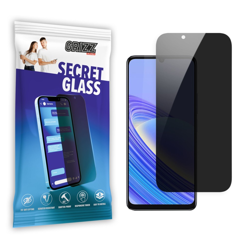 Sekretne szkło hybrydowe do TCL 40 SE prywatyzujące Grizz SecretGlass