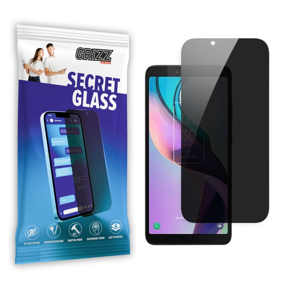Sekretne szkło hybrydowe do TCL Ion X prywatyzujące Grizz SecretGlass