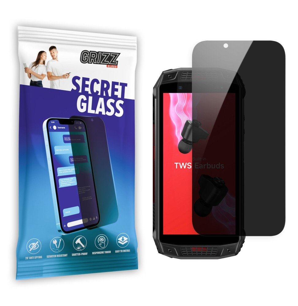 Sekretne szkło hybrydowe do UleFone Armor 15 prywatyzujące Grizz SecretGlass