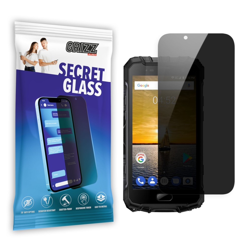 Sekretne szkło hybrydowe do Ulefone Armor 2 prywatyzujące Grizz SecretGlass