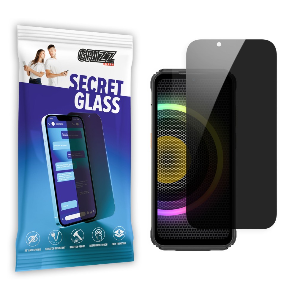 Sekretne szkło hybrydowe do Ulefone Armor 21 prywatyzujące Grizz SecretGlass