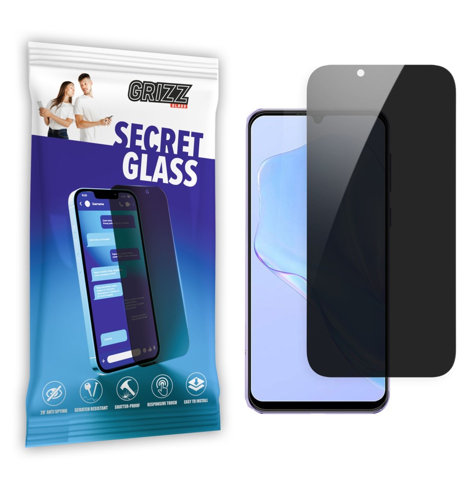 Sekretne szkło hybrydowe do Ulefone Note 6p prywatyzujące Grizz SecretGlass
