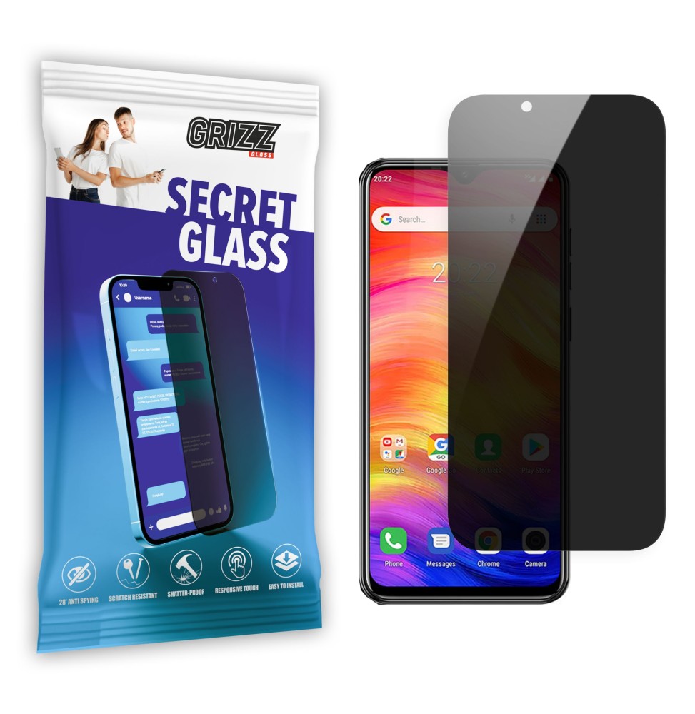 Sekretne szkło hybrydowe do Ulefone Note 7 prywatyzujące Grizz SecretGlass