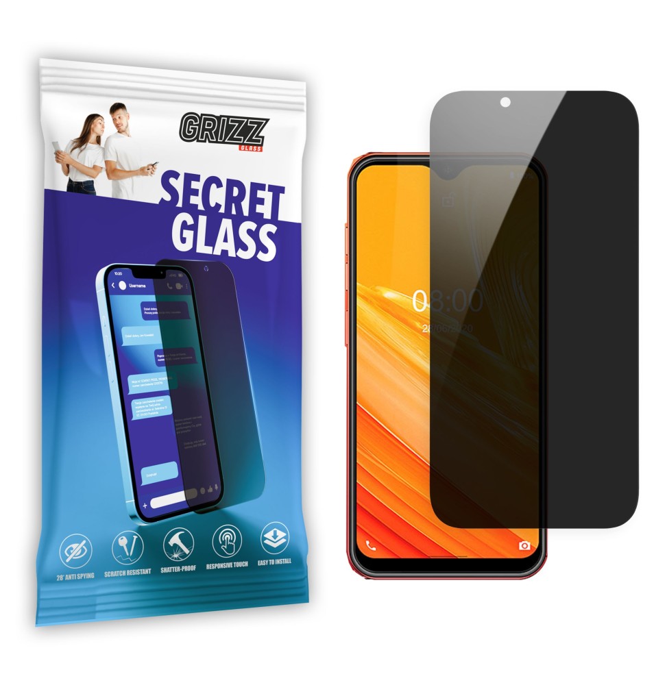 Sekretne szkło hybrydowe do Ulefone Note 8 prywatyzujące Grizz SecretGlass