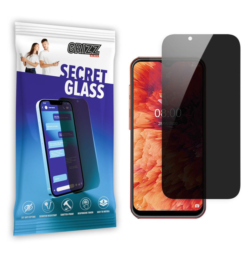 Sekretne szkło hybrydowe do Ulefone Note 8p prywatyzujące Grizz SecretGlass