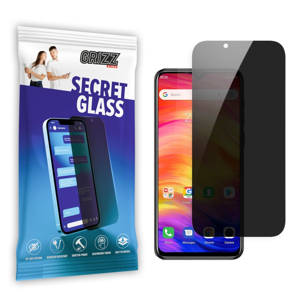 Sekretne szkło hybrydowe do Ulefone S11 prywatyzujące Grizz SecretGlass