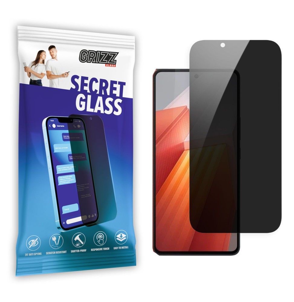 Sekretne szkło hybrydowe do Vivo iQOO Neo8 prywatyzujące Grizz SecretGlass