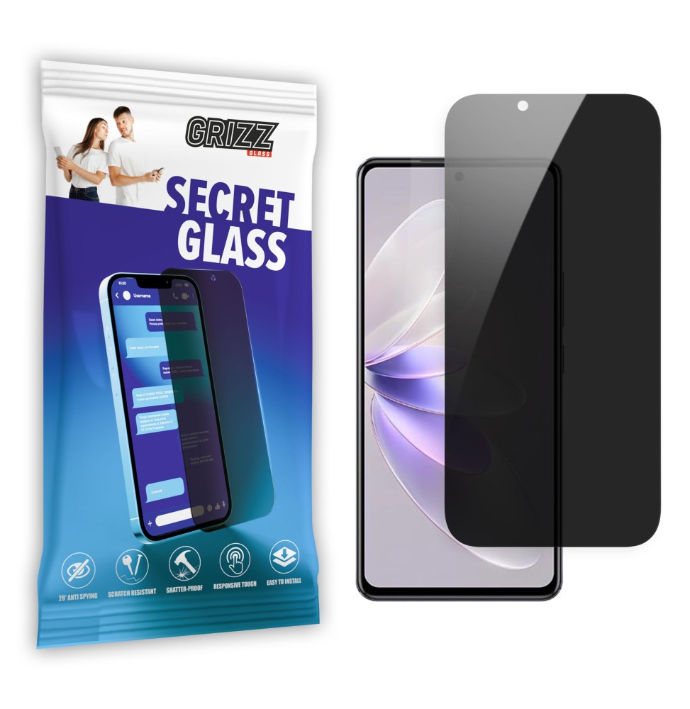 Sekretne szkło hybrydowe do Vivo S16e prywatyzujące Grizz SecretGlass