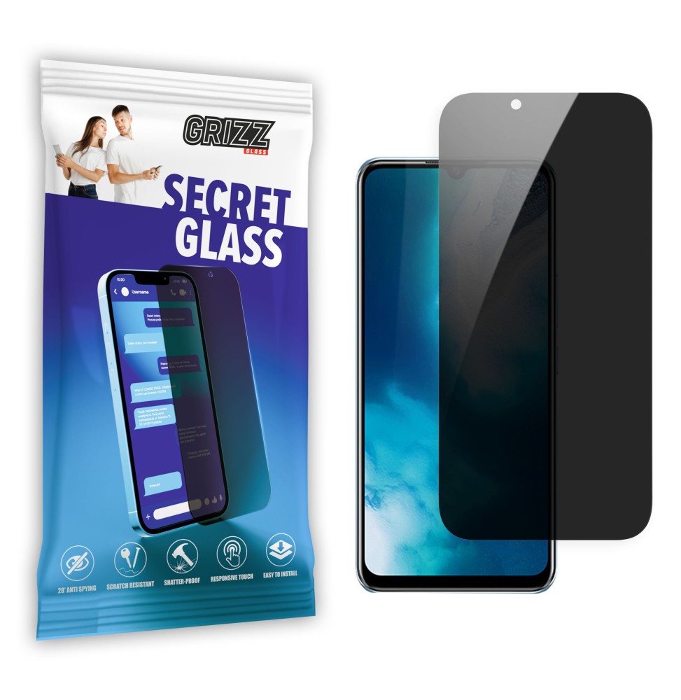 Sekretne szkło hybrydowe do Vivo V20 SE prywatyzujące Grizz SecretGlass