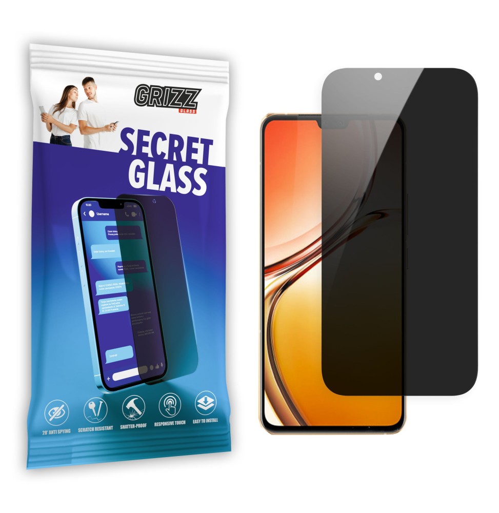 Sekretne szkło hybrydowe do Vivo V23 prywatyzujące Grizz SecretGlass