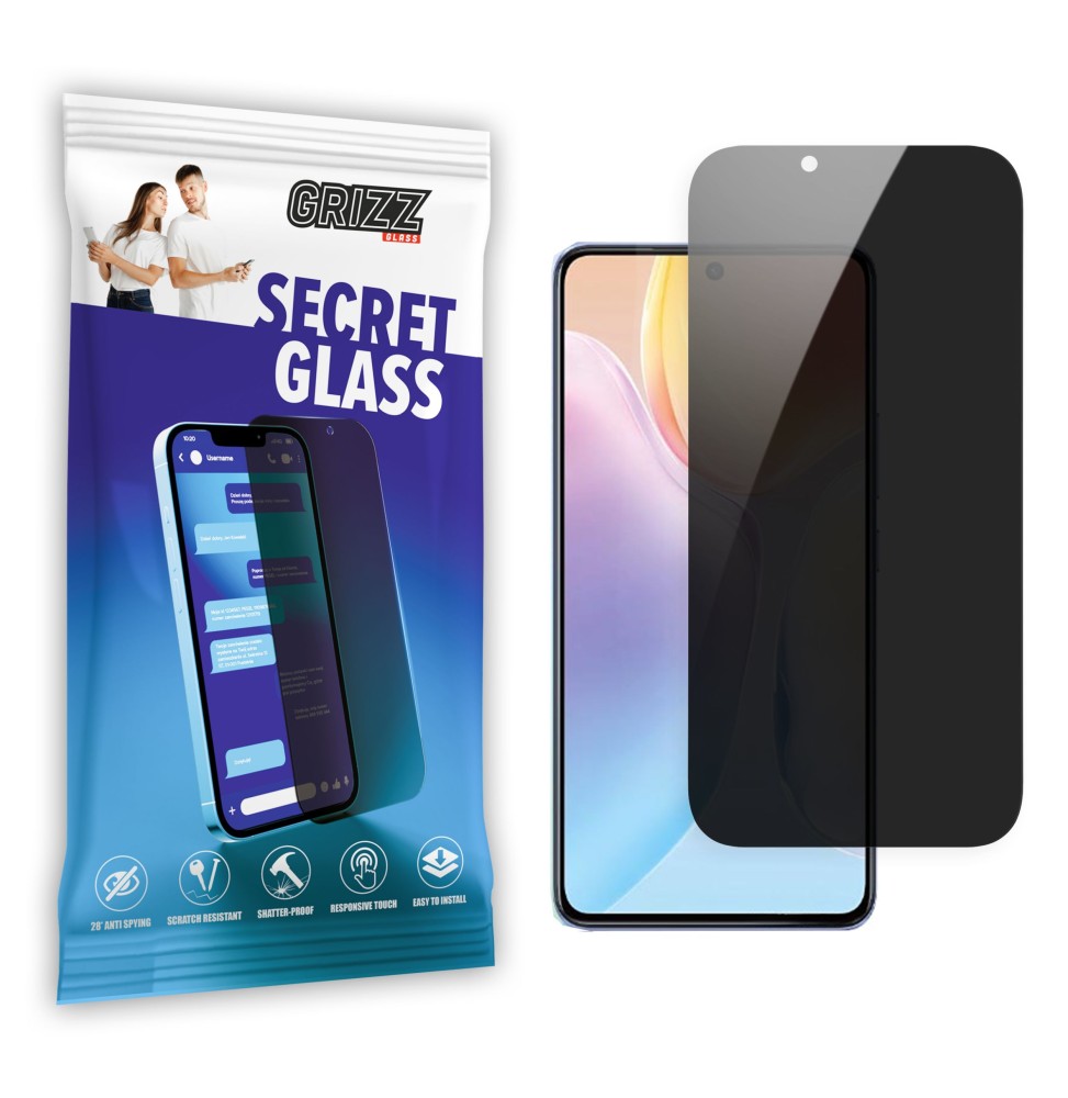 Sekretne szkło hybrydowe do Vivo X70 Pro Plus prywatyzujące Grizz SecretGlass