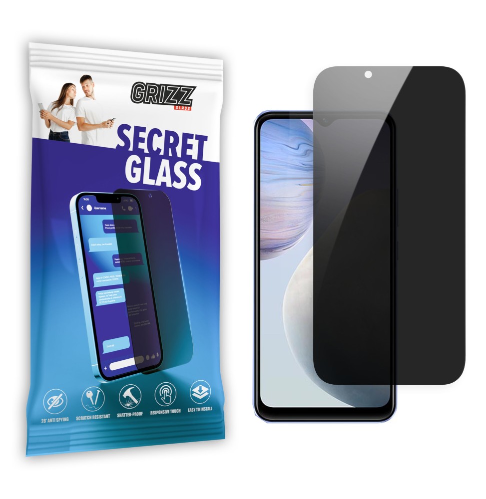 Sekretne szkło hybrydowe do Vivo Y11 2023 prywatyzujące Grizz SecretGlass