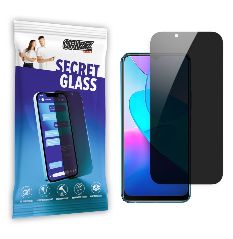 Sekretne szkło hybrydowe do Vivo Y11s prywatyzujące Grizz SecretGlass