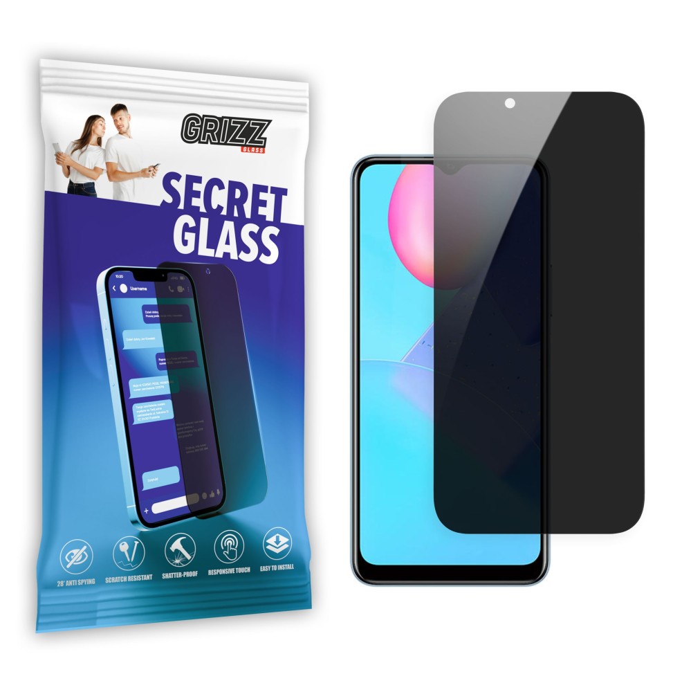 Sekretne szkło hybrydowe do Vivo Y12s 2021 prywatyzujące Grizz SecretGlass