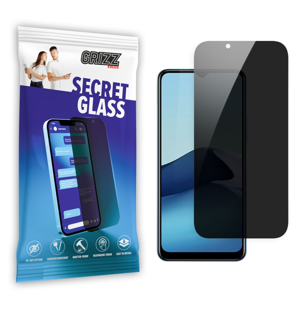 Sekretne szkło hybrydowe do Vivo Y20s prywatyzujące Grizz SecretGlass