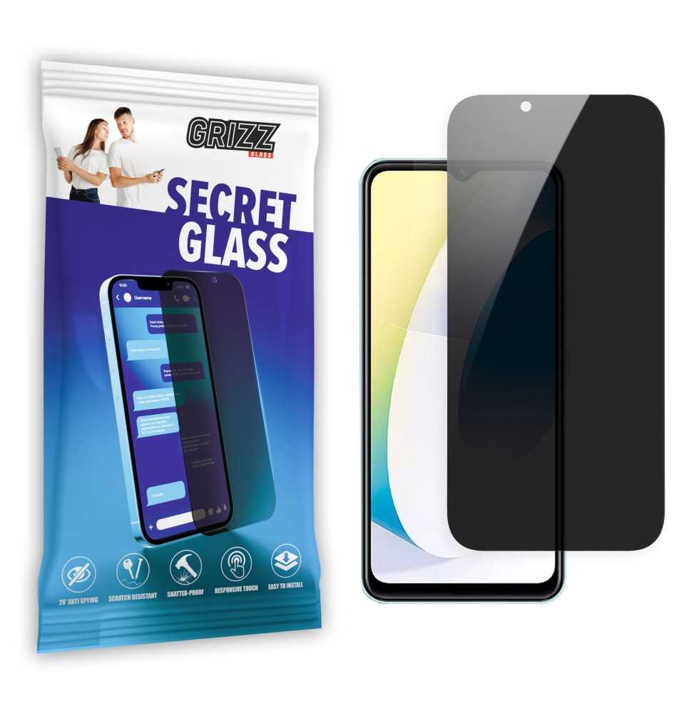 Sekretne szkło hybrydowe do Vivo Y22 2022 prywatyzujące Grizz SecretGlass