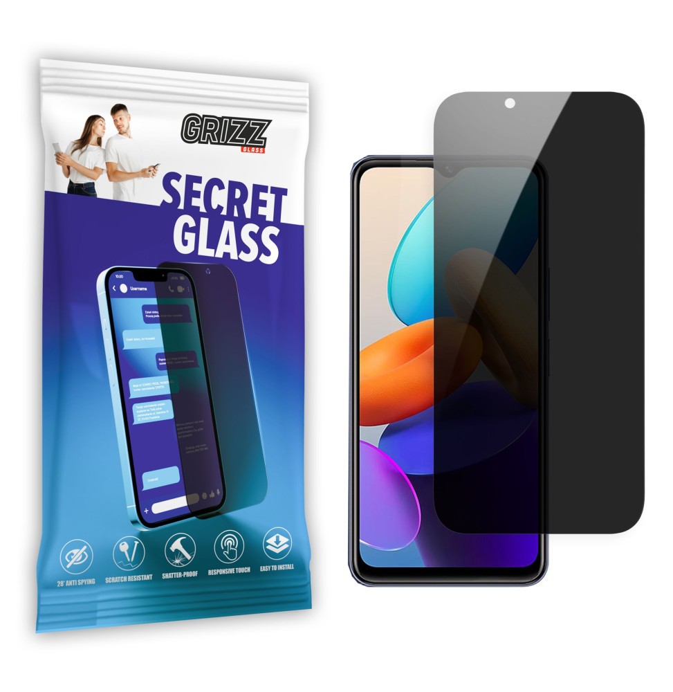 Sekretne szkło hybrydowe do Vivo Y22s prywatyzujące Grizz SecretGlass