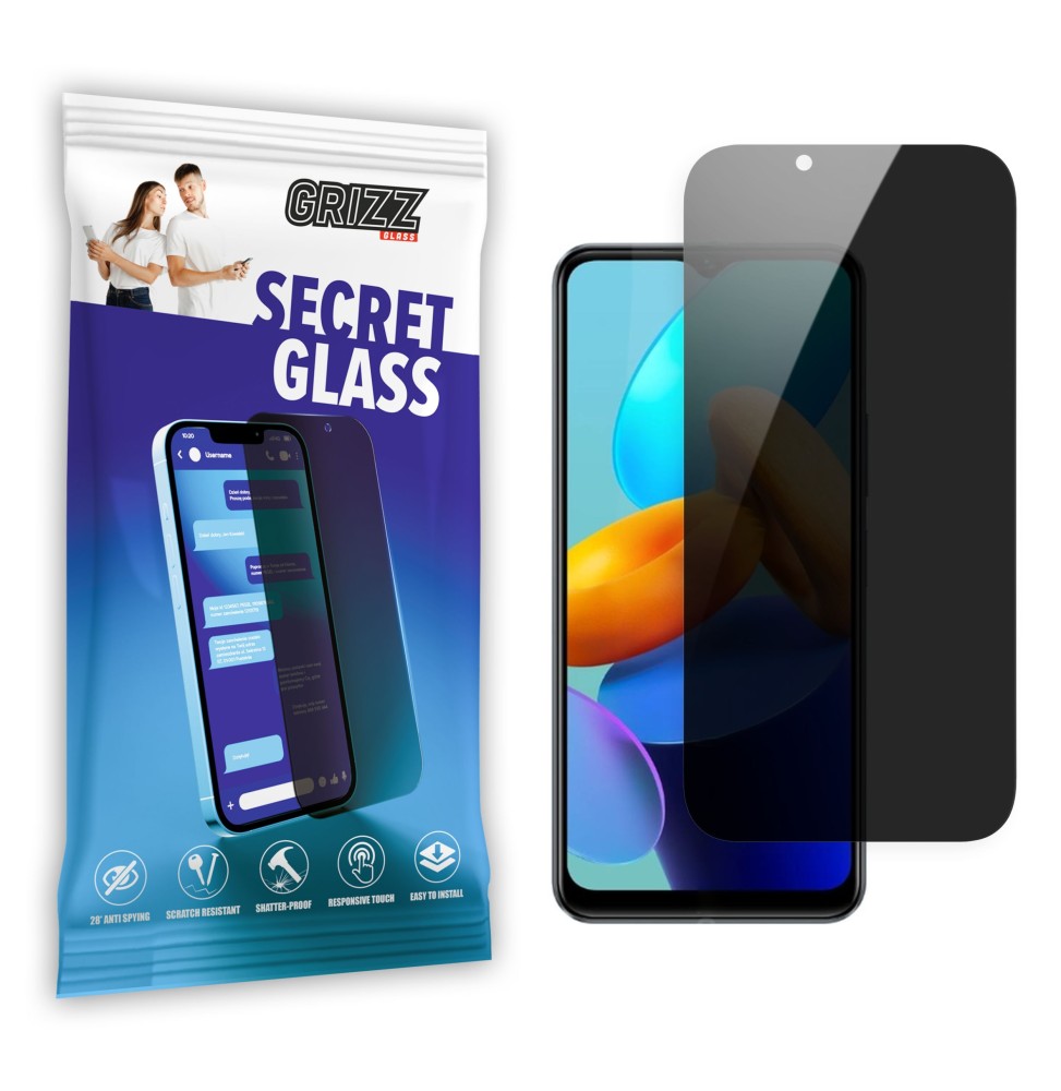 Sekretne szkło hybrydowe do Vivo Y35 5G prywatyzujące Grizz SecretGlass