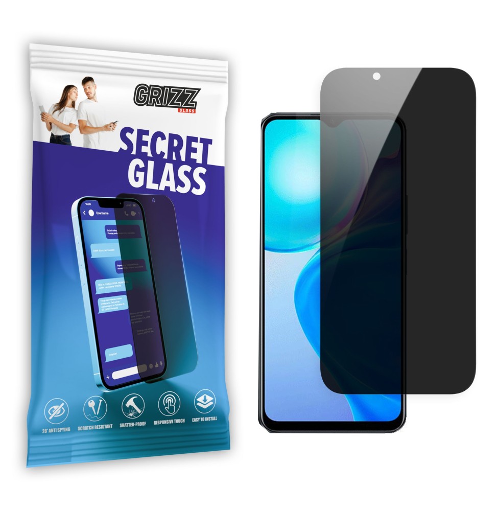 Sekretne szkło hybrydowe do Vivo Y73t prywatyzujące Grizz SecretGlass
