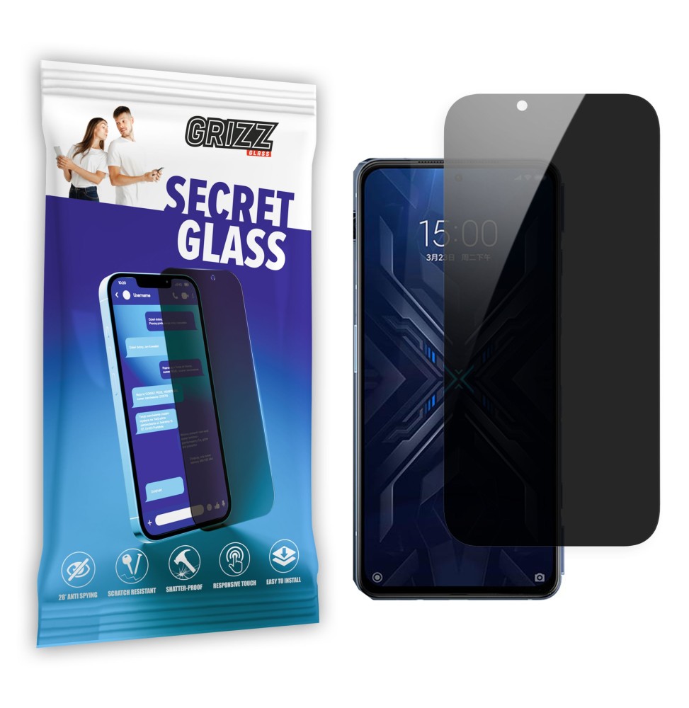 Sekretne szkło hybrydowe do Xiaomi Black Shark 4 5G prywatyzujące Grizz SecretGlass
