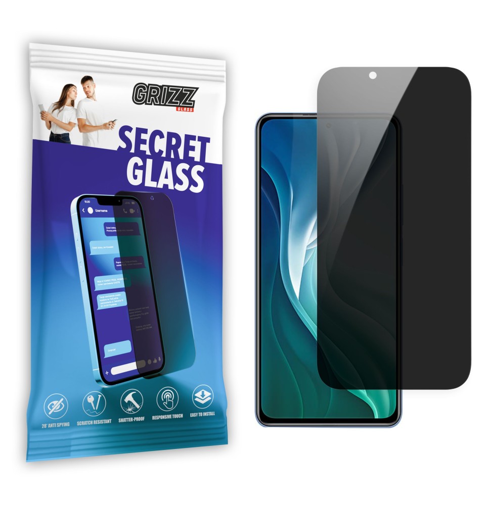 Sekretne szkło hybrydowe do Xiaomi Mi 11i 5G prywatyzujące Grizz SecretGlass