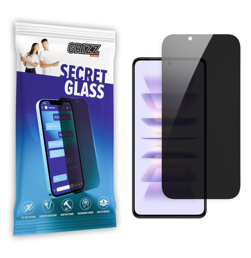 Sekretne szkło hybrydowe do Xiaomi Redmi K50 Pro prywatyzujące Grizz SecretGlass