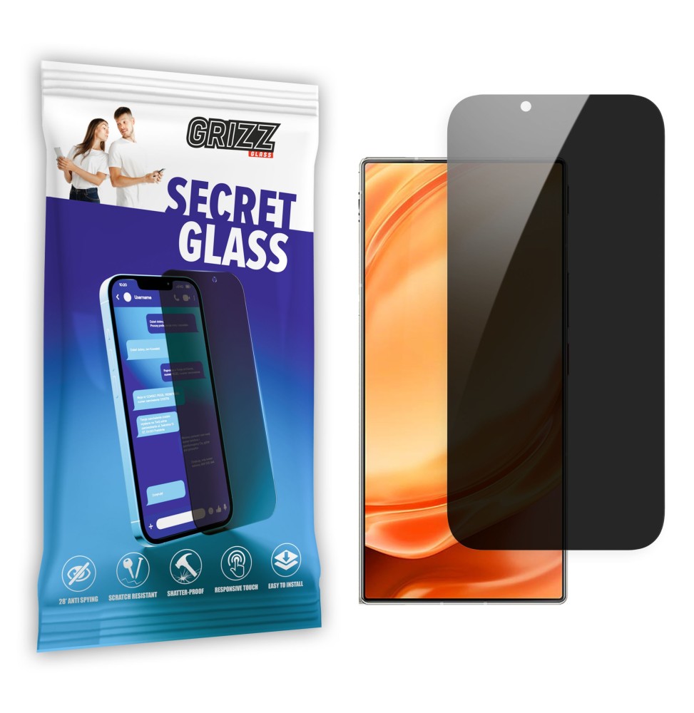 Sekretne szkło hybrydowe do ZTE Nubia Z50 Ultra prywatyzujące Grizz SecretGlass