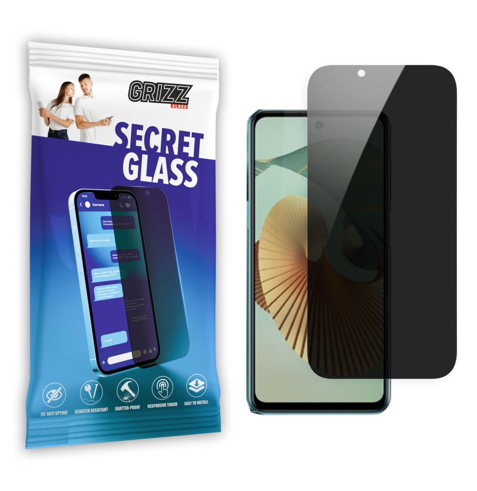 Sekretne szkło hybrydowe do ZTE Voyage 30 prywatyzujące Grizz SecretGlass