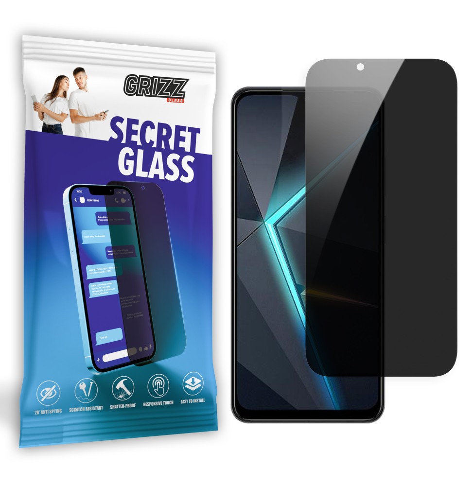 Sekretne szkło hybrydowe do ZTE nubia Neo prywatyzujące Grizz SecretGlass