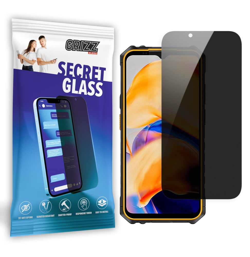 Sekretne szkło hybrydowe do Ulefone Armor X13 prywatyzujące Grizz SecretGlass