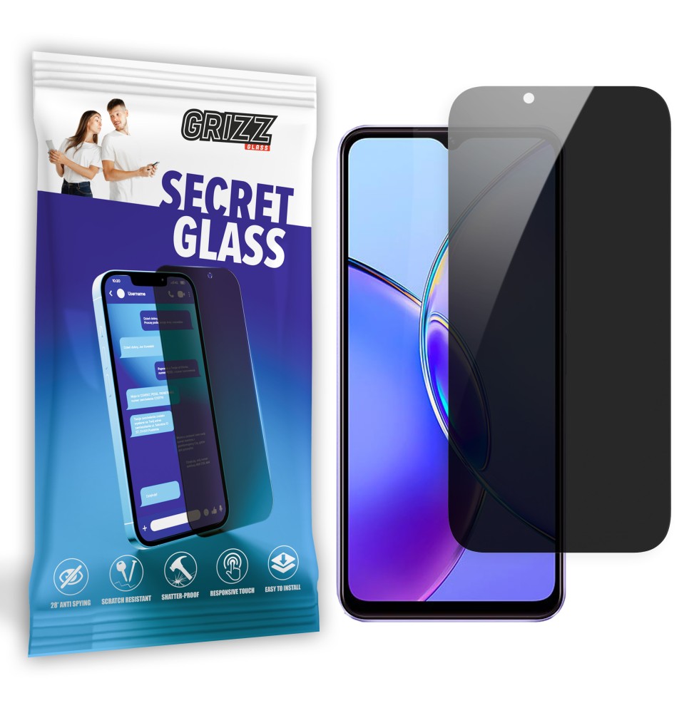 Sekretne szkło hybrydowe do Vivo Y17s prywatyzujące Grizz SecretGlass