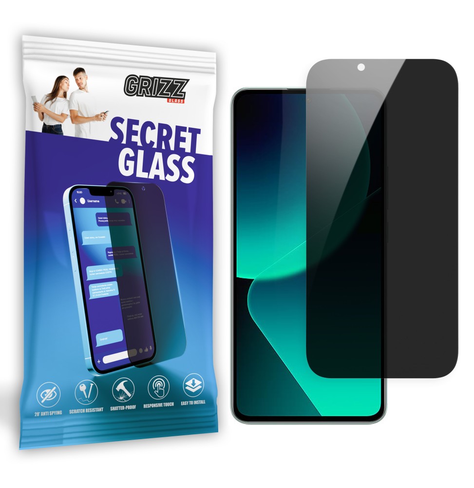 Sekretne szkło hybrydowe do Xiaomi 13T Pro prywatyzujące Grizz SecretGlass