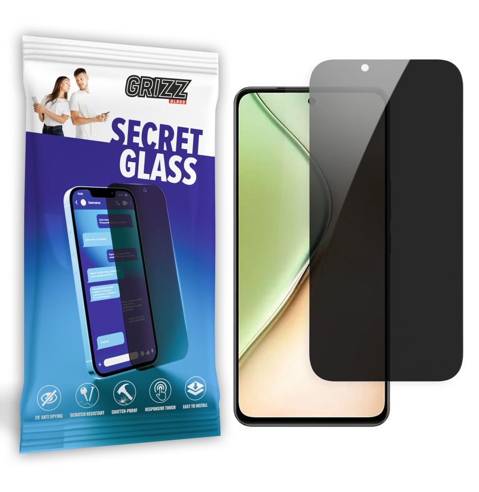 Sekretne szkło hybrydowe do Vivo Y200 prywatyzujące Grizz SecretGlass