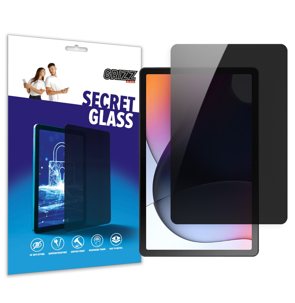 Sekretne szkło hybrydowe do Motorola Moto Tab G62 prywatyzujące Grizz SecretGlass