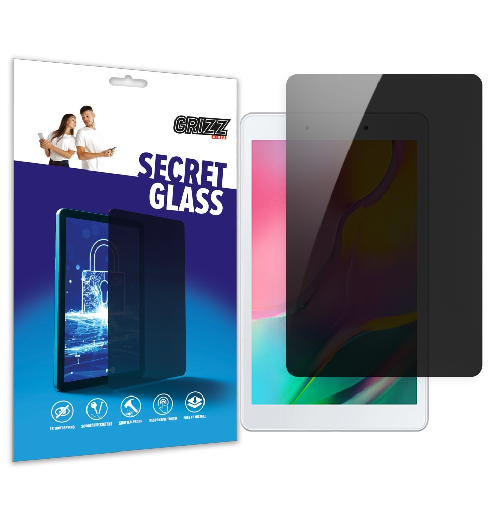 Sekretne szkło hybrydowe do Samsung Galaxy Tab A 8.0 2019 prywatyzujące Grizz SecretGlass