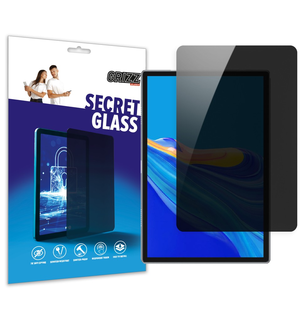 Sekretne szkło hybrydowe do Ulefone Tab A7 prywatyzujące Grizz SecretGlass