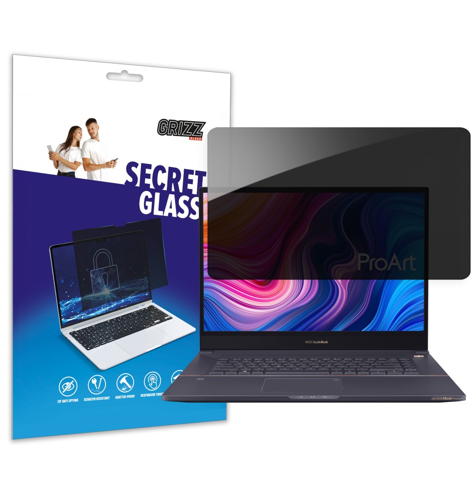 Sekretne szkło hybrydowe do laptopa 13.3" prywatyzujące Grizz SecretGlass