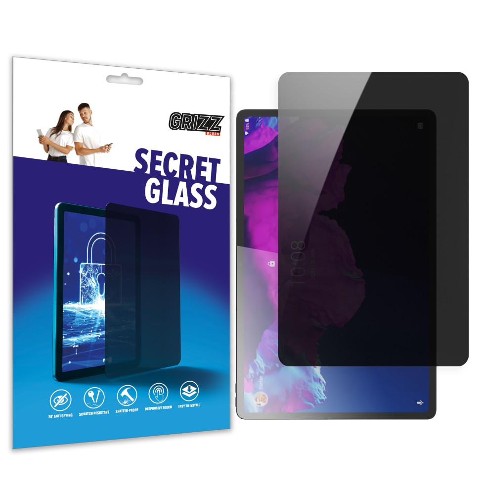 Sekretne szkło hybrydowe do Lenovo Tab P12 Pro prywatyzujące Grizz SecretGlass