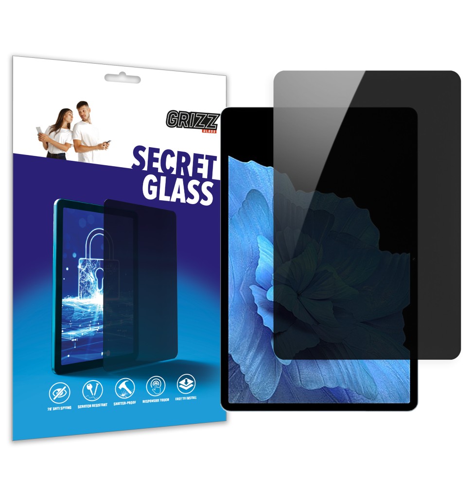 Sekretne szkło hybrydowe do Vivo Pad 2 prywatyzujące Grizz SecretGlass