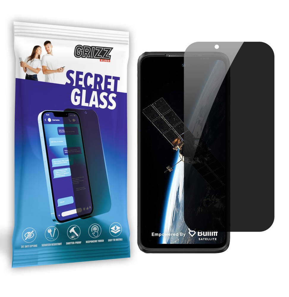 Sekretne szkło hybrydowe do Ulefone Armor 23 Ultra prywatyzujące Grizz SecretGlass